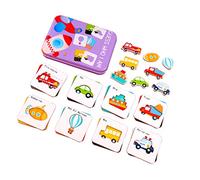 FUNNETOYU Wooden Matching Puzzle for Educational Brain Teaser with Traffic Pattern Cognitive Development Early Learning Boys