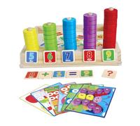 FUNNETOYU Wooden Math Puzzle Educational for Fun Arithmetic Building Blocks Safe Smooth Edges for Boys and Develops Problem Solving Skills Creative Thinking