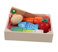 FUNNETOYU Wooden Play Food Cutting for Educational Pretend Kitchen Fruits and Vegetables Multipurpose Wooden Kitchen Accessories for Boys Enhances Cognitive Development and Fine Motor Skills