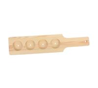 FUNNETOYU Wooden Shot Glass Holder with Protective Slots Rustic Cups Organizer for Home Bar Kitchen Easy-Clean Coffee Mug Rack for Parties and Gatherings Storage