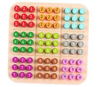 FUNNETOYU Wooden Sudoku Game Peg Board for 4-6 Years, Educational Math Sudoku Puzzle Set, Memory Training Logic Board Game for Preschool