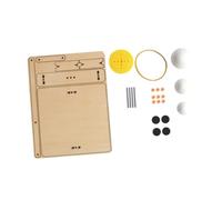 FUNNETOYU Wooden Sun-earth-moon Astronomy Model Educational Orbital Simulator Science Demo Teaching Tool for Students Learning Space