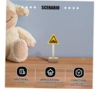 FUNNETOYU Wooden Traffic Sign Model for Early Childhood Education Portable Road Sign Playthings for Symbol Recognition and Transportation Learning Safe Creative Childrens Educational