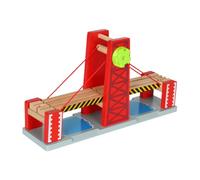 FUNNETOYU Wooden Train Track Bridge with Elevation DIY Model Compatible with Major Railway for Boys Creative Railway Expansion and Construction