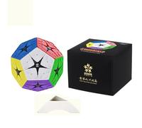 FunnGoo YuXin HuangLong 4x4 Dodecahedron 12 Surface Gigaminx Megaminx 4x4x12 magic puzzle cube (Stickerless) (Standard Edition)