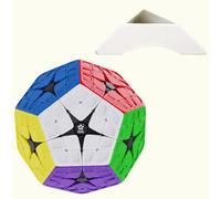 FunnGoo YuXin HuangLong 4x4 Dodecahedron 12 Surface Gigaminx Megaminx 4x4x12 magic puzzle cube (Stickerless) (M Positioning Edition)