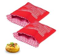 Funngy Baked Potato Microwave Bag,2 PCS Microwave Potato Cooker Bag Red Potatoes Bag Washable Reusable Microwave Potato Bag Potato Express Bag Kitchen Gadgets for Perfect Potatoes in 4 Minutes
