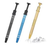 Funngy Jeweler's Pick Up Tool,3 PCS Stainless Steel Pick Up Tool Claw Pick Up Tool Set Small Bead Holder Grabber Piercing Ball Grabber Pick Up Tools for Tiny Objects IC Chips Electronic Components