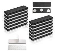 Funngy Magnetic Strip,12 PCS Self-Adhesive Magnetic Curtain Closure Strips Strong Adhesive Magnet Tape for Blackout Blinds Fly Screen Windows Mesh Curtains & Magnetic Curtain Weights