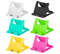 Funngy Phone Holder,6 PCS Mobile Phone Holder Foldable Phone Stand Tablet Stand Plastic Holder Portable Holder Detachable Holder for Mobile Reader Book Video Calls Office Home Kitchen or Travel