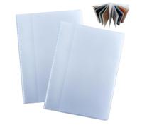 Funngy Plastic Wallet Insert,2 PCS Transparent Credit Card Holder Wallet Insert Durable PVC Clear Card Sleeves with 10 Pages 10 Slots and 20 Slots for ID Debit Membership Credit Cards