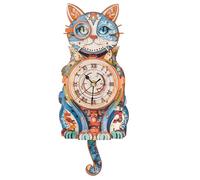 Funnli 3D Puzzle Model Kits for Adults, Unique Animal-Shaped 3D Vintage Wall Clock Puzzle, DIY Assembly Toy, Craft Kits for Men & Women (Cat Detective Clock)