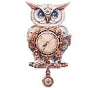 Funnli 3D Puzzle Model Kits for Adults, Unique Animal-Shaped 3D Vintage Wall Clock Puzzle, DIY Assembly Toy, Craft Kits for Men & Women (Mechanical Owl Clock)