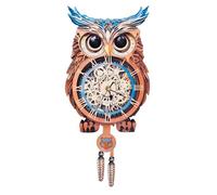 Funnli 3D Puzzle Model Kits for Adults, Unique Animal-Shaped 3D Vintage Wall Clock Puzzle, DIY Assembly Toy, Craft Kits for Men & Women (Owl Clock)