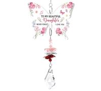 Funnli Daughter Gifts, Butterfly Acrylic Crystal Suncatcher Daughter Birthday Gifts, Girl Gifts from Mum Dad, Christmas Birthday Graduation Present for Her Wedding Daughters Present