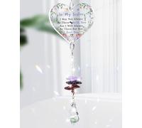 Funnli Sister Gifts, Heart-Shaped Acrylic Crystal Suncatcher Gifts for Sister, Ideal Birthday, Thanksgiving Day, Christmas Wind Chime Presents for Sister (Sister)