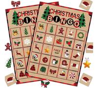 Funnlot Christmas Crafts for Kids, Christmas Bingo Cards 24 Player