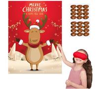 Funnlot Christmas Party Games Pin The Nose On The Reindeer Christmas Games for Kids Christmas Party Favors Christmas Party Games Activities for Families Xmas Gifts Christmas Eve Games