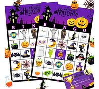 Funnlot Halloween Bingo Game Halloween Party Games for Kids Halloween Bingo Cards for 24 Players with Champion Card Halloween Party Activities for Family School Halloween Party Favors