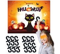 Funnlot Halloween Games for Kids Party Pin The Tail on The Black Cat Game | Halloween Activities for Kids, Halloween Crafts, Halloween Party Decorations, Toys, Prizes, Party Favors Supplies, Gifts