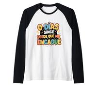 Funny 0 Days Since Bilingual Spanglish Humor Raglan Baseball Tee