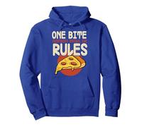 Funny 1 Bites Pizza Everybody Knows The Rules Food Lover Pullover Hoodie, Adult Unisex, Royal Blue, Small