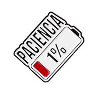 Funny 1 Percent Patience Remaining Metal Brooch Wear Resistant Metal Badge Stylish Lightweight Friend Family Multipurpose Bag Clip Decoration