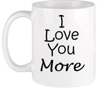 Funny 11Oz Coffee Milk Tea Mug Cup Ceramic Mugs I Love You More Hilarious Novelty Coffee Cup with Witty Sayings