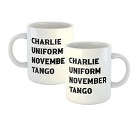 Funny 11oz White Ceramic Secret Santa Comedy Hilarious Gift Mug- Charlie Uniform November Tango Mug