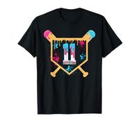 Funny 11th Birthday Baseball Ice Cream 11 Years Old Boy Kids T-Shirt