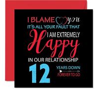 Funny 12th Anniversary Card for Wife or Husband