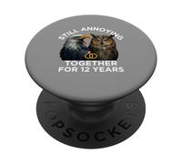 Funny 12th Anniversary Still Annoying Couple 12 Years PopSockets Adhesive PopGrip