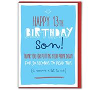 Funny 13th Birthday Card for Son - Teenager Boy - Put Your Phone Down! - Humorous Joke - Blank Inside
