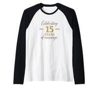 Funny 15 Years of Marriage 2011 15th Wedding Anniversary Raglan Baseball Tee