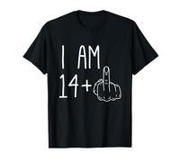 Funny 15th Birthday Boys Teens: I Am 14+1 Middle Finger FCK T-Shirt