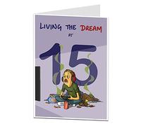 Funny 15th Birthday Card For Boys Living The Dream