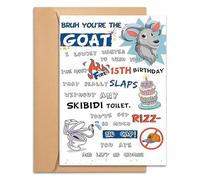 Funny 15th Birthday Card with Envelope for for Him or Her, Cool Happy Birthday Card for 15 Year Old Boys and Girls, Perfect Turning 15 Gift for Teenager Son Daughter Friend, 15th Anniversary Cards