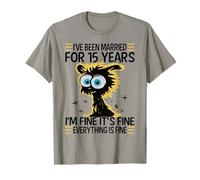 Funny 15th Wedding Anniversary Couples Husband Wife 15 Years T-Shirt