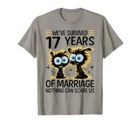 Funny 17th Wedding Anniversary Couples Husband Wife 17 Years T-Shirt