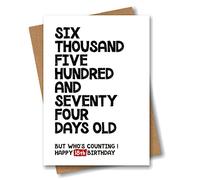 Funny 18th Birthday Card - 6574 Days Old But Who's Counting