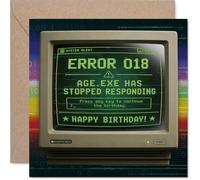 Funny 18th Birthday Card, Classic Computer Meltdown Laughs