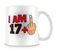 Funny 18th Birthday Mug - I Am 17+1 - Rude 18th Birthday Gift for Him, Women, Men