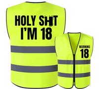 Funny 18th Birthday Vest, Green Gag Gift for Party Night Out (GREEN-18)