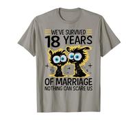 Funny 18th Wedding Anniversary Couples Husband Wife 18 Years T-Shirt