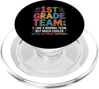 Funny 1st Grade Team Like Normal But Cooler Back To School PopSockets PopGrip for MagSafe