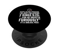 Funny 2 Kings 9 20 Driver Biblical Pace Faith PopSockets Adhesive PopGrip