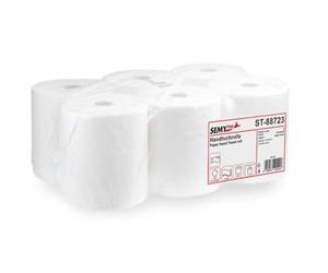Funny 2-Ply Hand Towel Roll with Special 4 cm Core, for Generic Dispensers, Brilliant White, 21 cm, Approx. 130 m (Pack of 6)