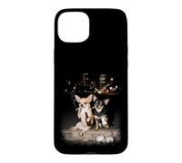 Funny 2 Smoking Chihuahua Dogs Drinking Beer Meme Case for iPhone 15 Plus