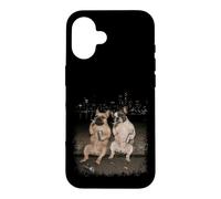 Funny 2 Smoking French Bulldog Dogs Drinking Beer Meme Case for iPhone 16