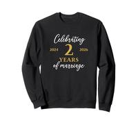 Funny 2 Years of Marriage 2024 2nd Wedding Anniversary Sweatshirt